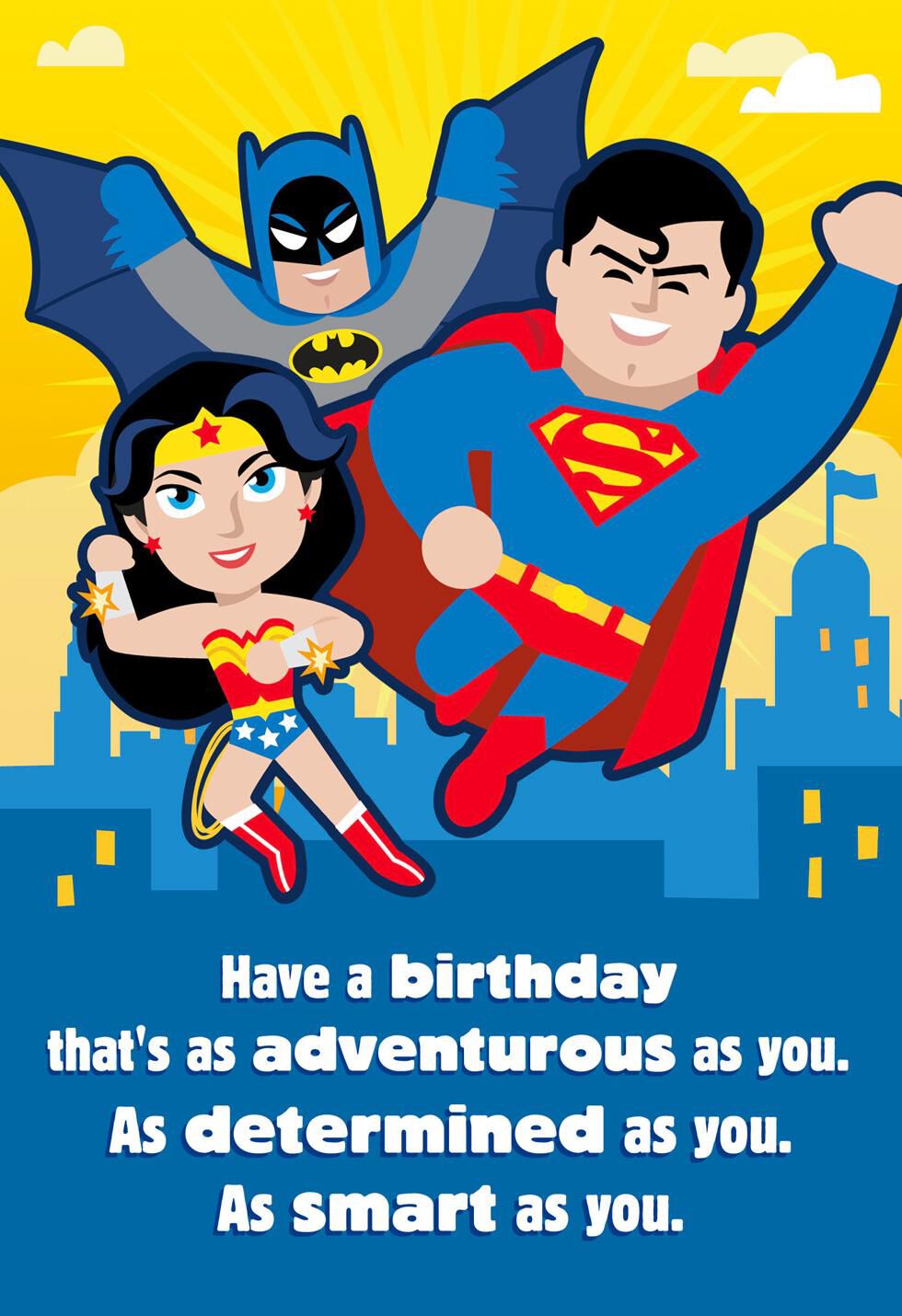 Justice League™ As Adventurous As You Musical Birthday Card