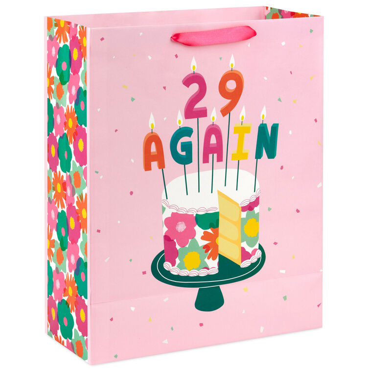 15.5" 29 Again Cake and Candles Extra-Large Birthday Gift Bag, , large image number 6