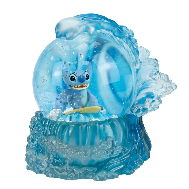 Disney Stitch Surfing Snow Globe Figurine, 6"