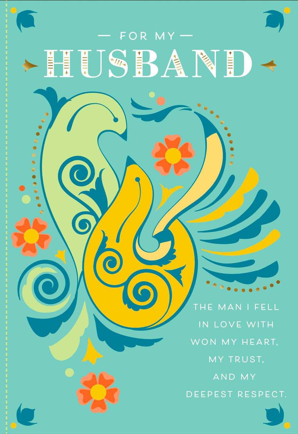 Lovebirds Anniversary Card for Husband