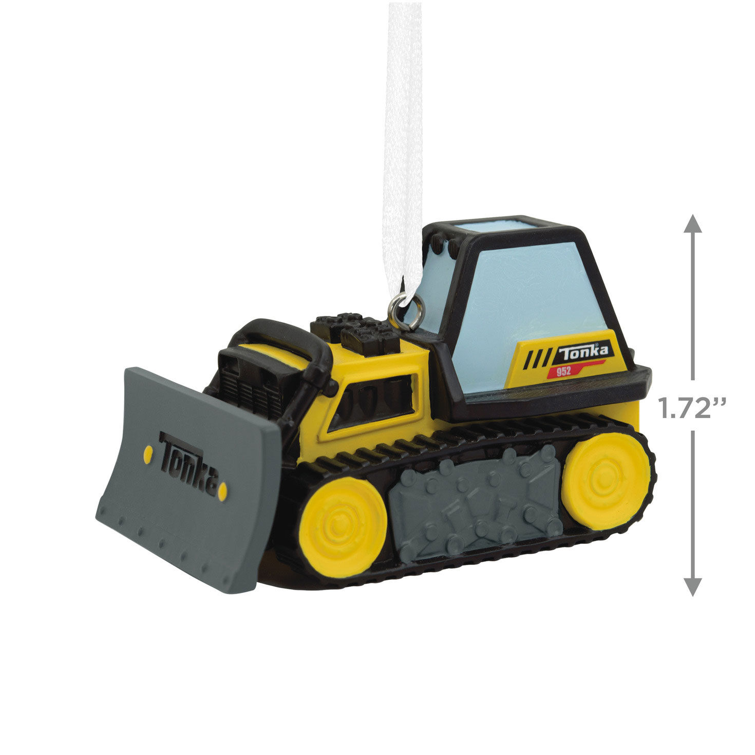 Tonka Bulldozer Christmas Ornament measurement image number 3