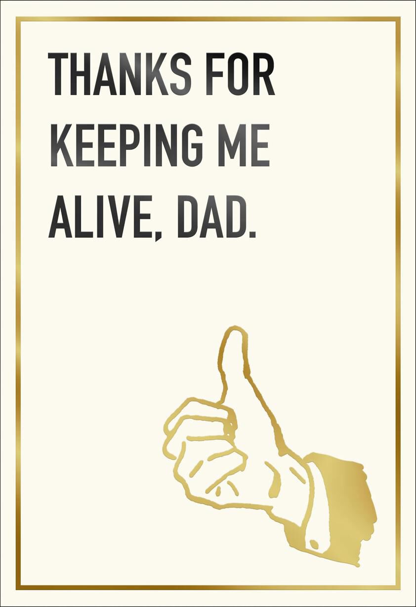 Thumbs Up for Dad Funny Father's Day Card
