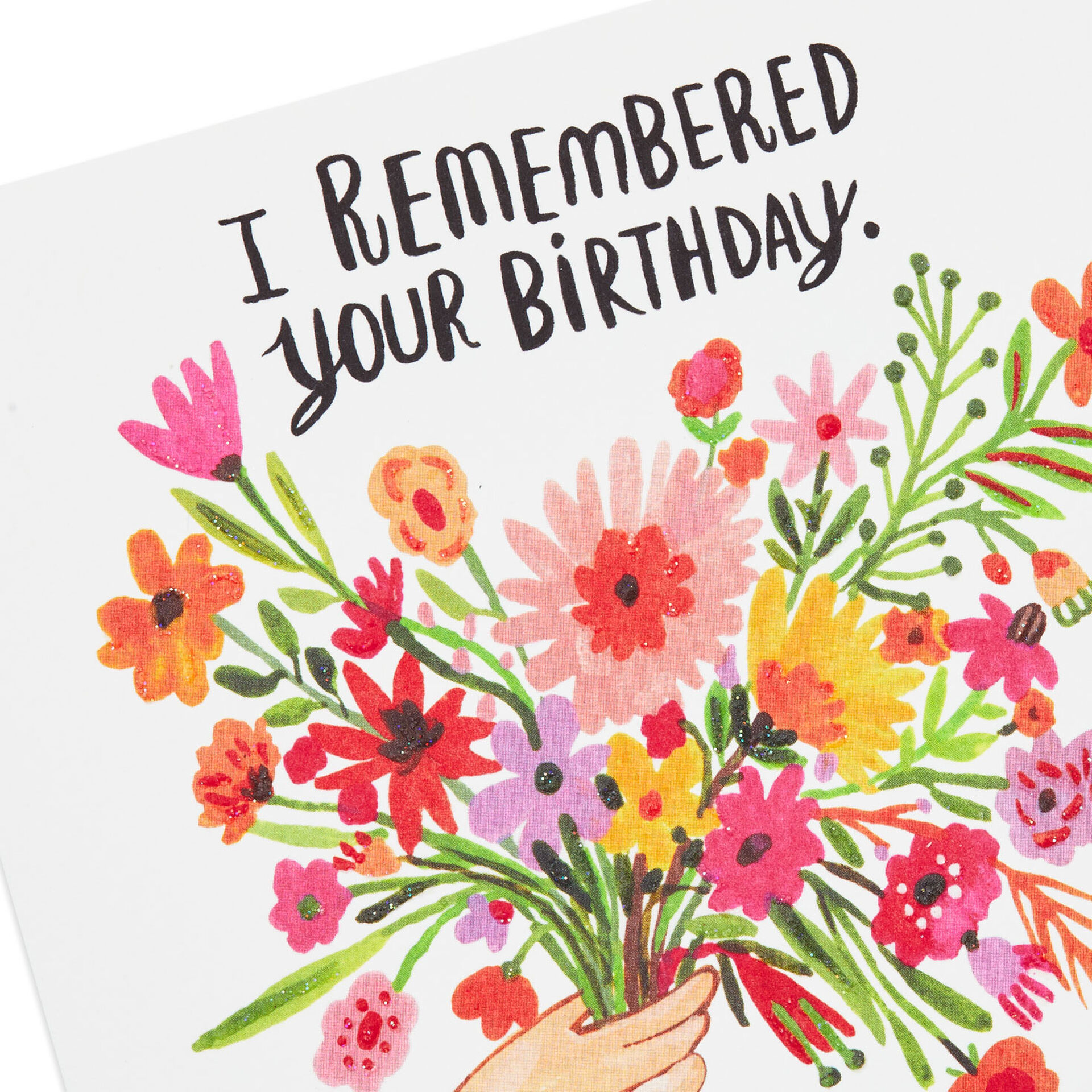 Bouquet of Flowers I Remembered Funny Birthday Card - Greeting Cards ...