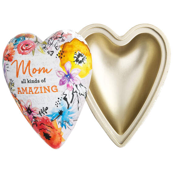 Amazing Mom Art Heart Trinket Box, 3.5", , large image number 3