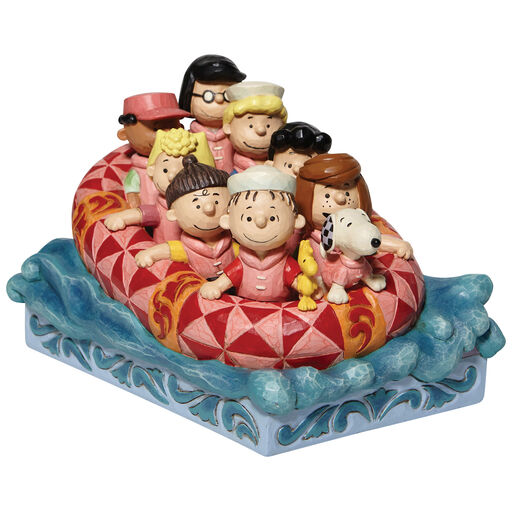 Jim Shore Peanuts Gang River Rafting Figurine, 5.5", 