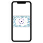 Blue Watercolor Flowers Personalized Wedding Card phone with card front image number 1