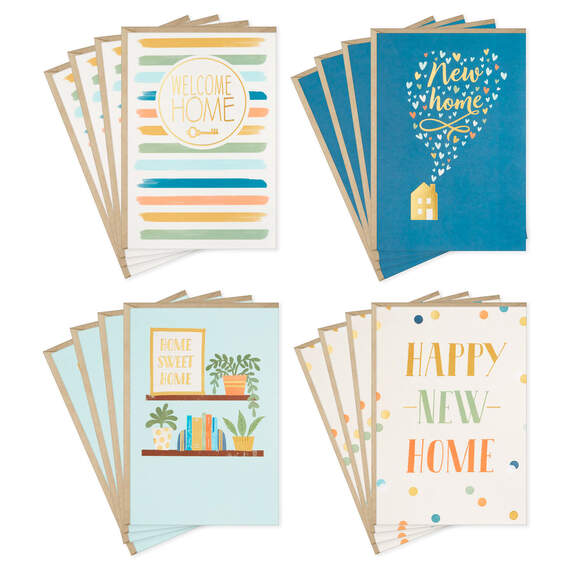Assorted Designs Boxed New Home Congratulations Cards, Pack of 16