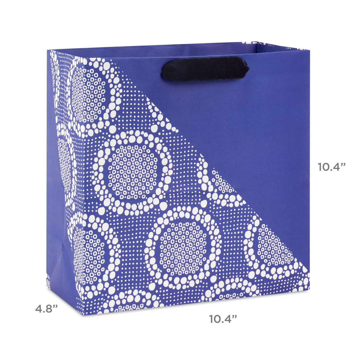 Vintage Lace on Blue Large Gift Bag measurement image number 3