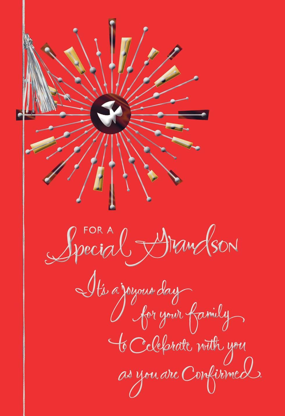 A Joyous Day Confirmation Card for Grandson