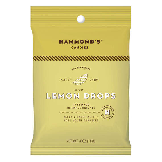 Hammond's Lemon Drops Candy, 4 oz. Bag