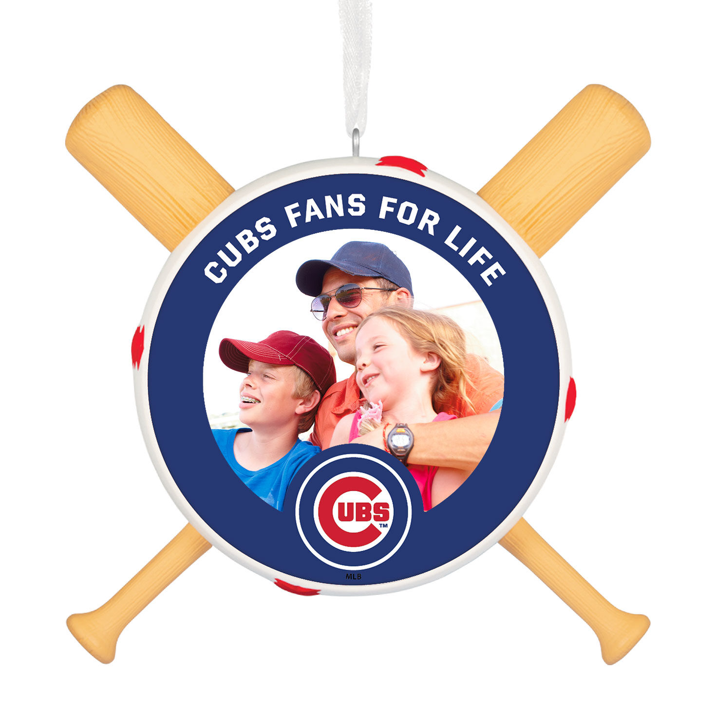 MLB Chicago Cubs™ Baseball Personalized Ornament, Custom Photo and Text