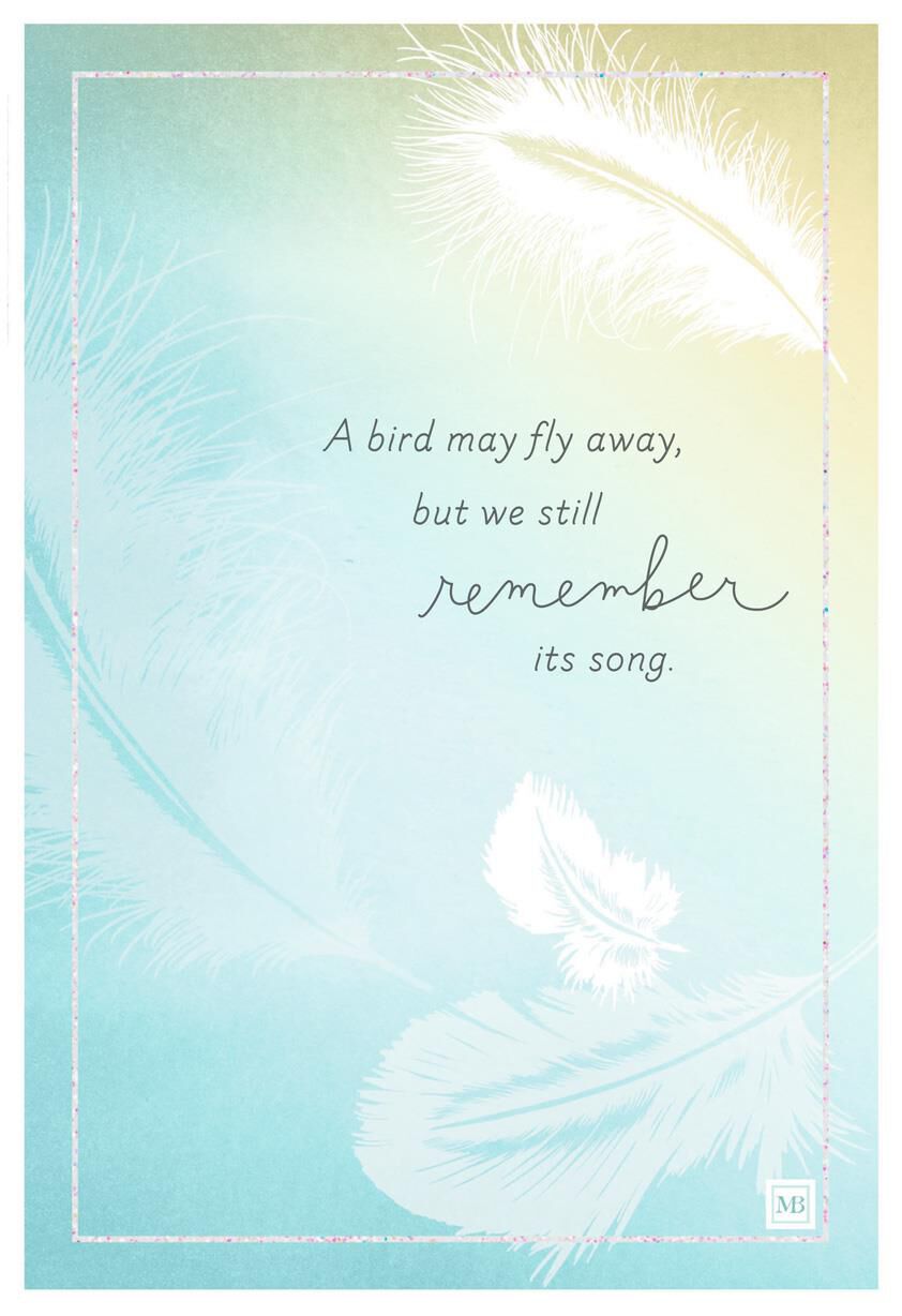Marjolein Bastin Sunlit Feathers Sympathy Card