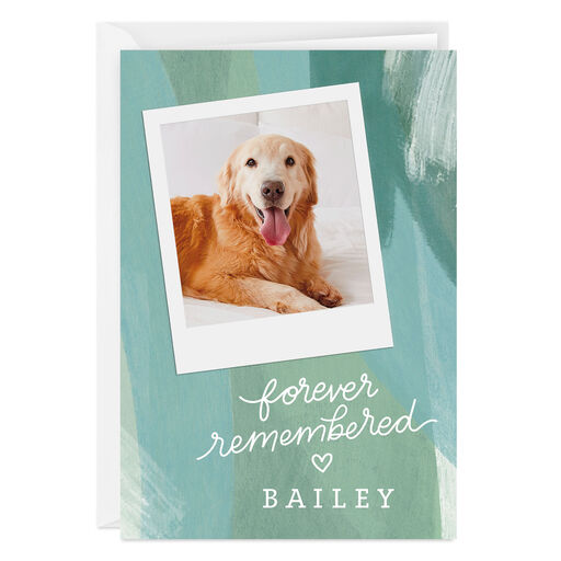 Personalized Forever Remembered Sympathy Photo Card, 