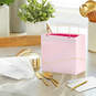 Light Pink With Gold Small Square Gift Bag, 5.5", , large image number 2