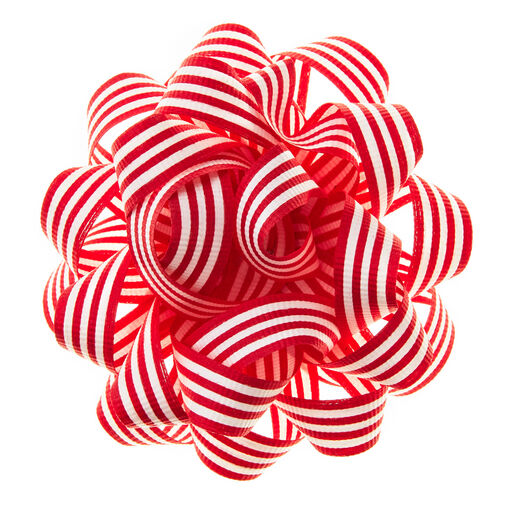 4.5" Peppermint Stripe Gift Bow, 