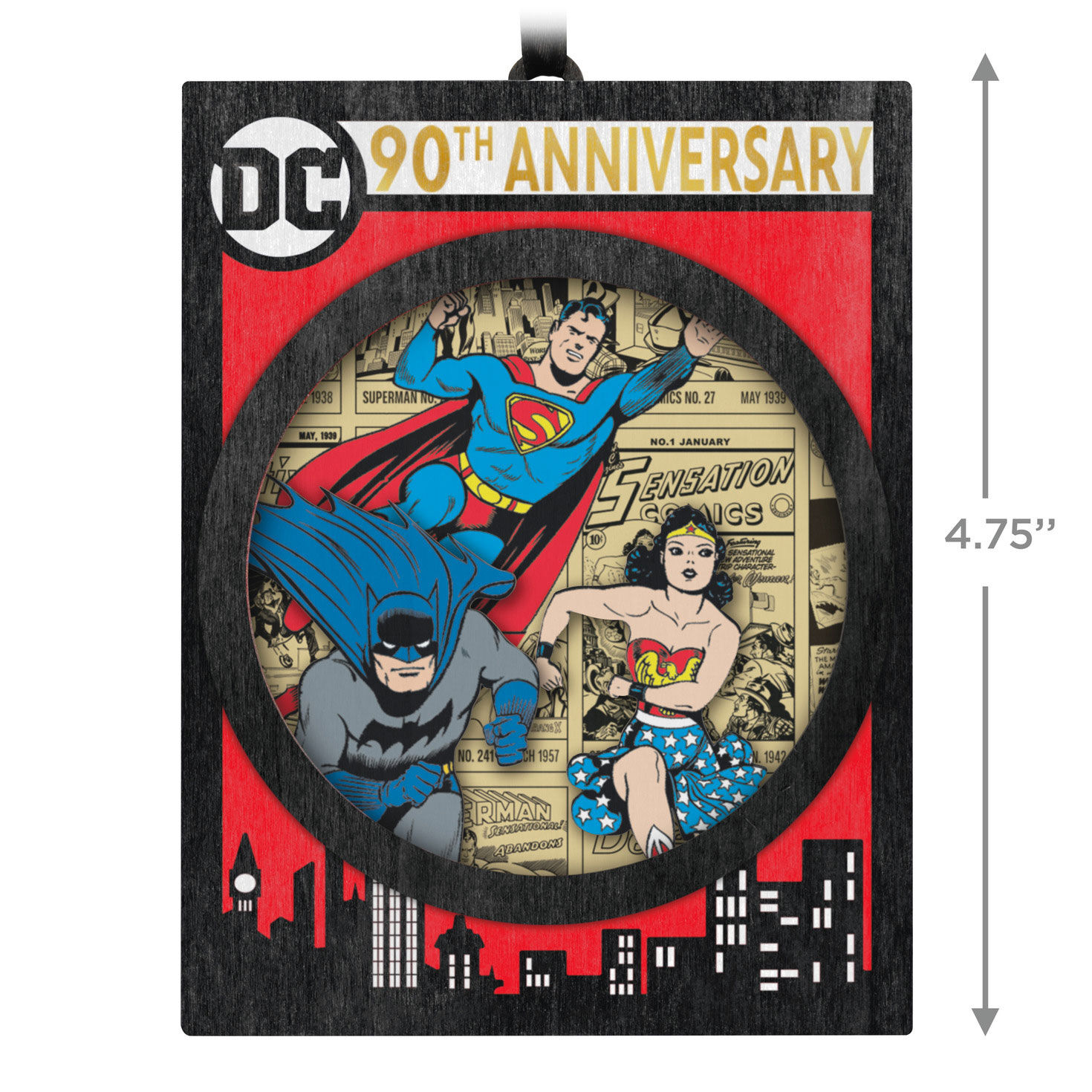 DC Comic Book Keepsake Ornament measurement image number 3