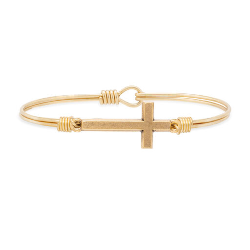 Luca + Danni Cross Gold Bangle Bracelet, Gold