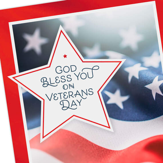 God Bless You Religious Veterans Day Card, , large image number 4