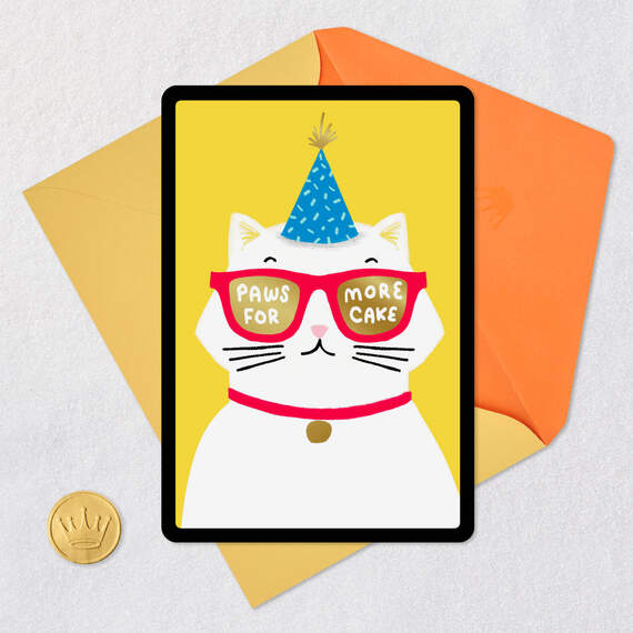Paws for More Cake Video Greeting Birthday Card, , large image number 7