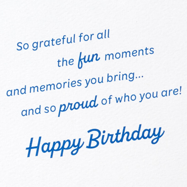 Grateful for Fun Moments and Memories Birthday Card for Son, , large image number 3