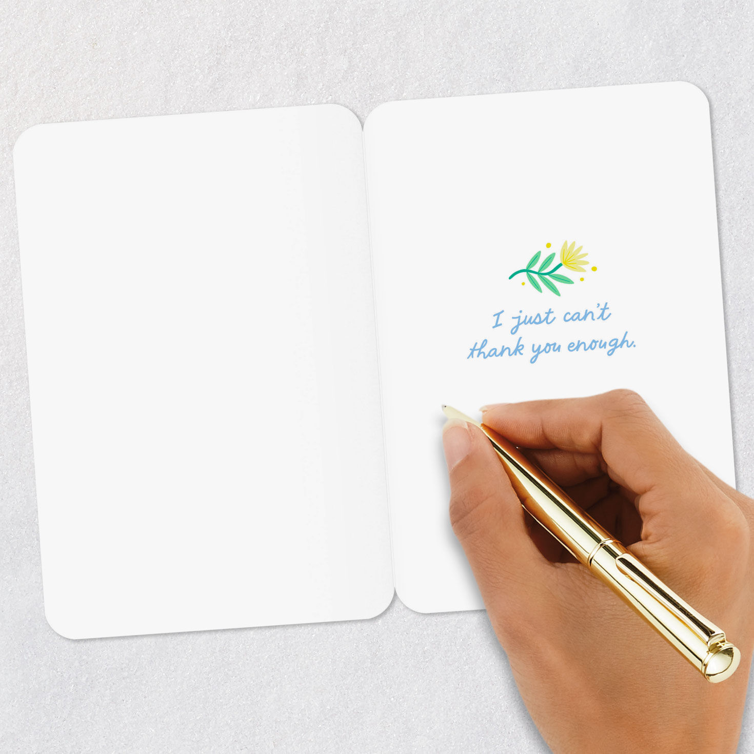 Fox, Pink Squirrel and Flowers on Bike Thank You Card Signing card image number 6