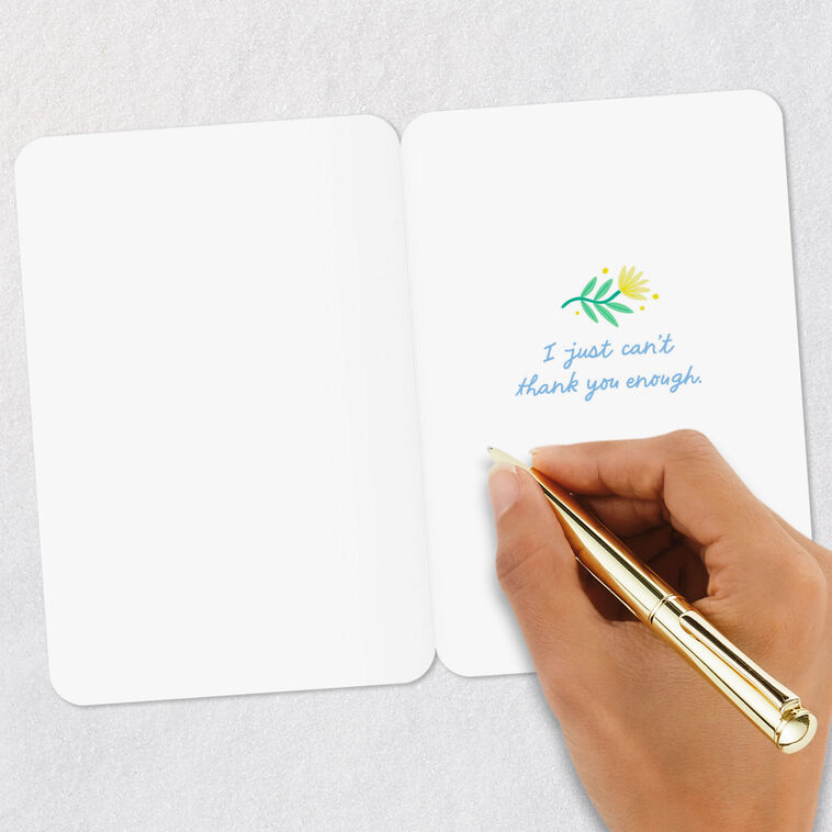 Fox, Pink Squirrel and Flowers on Bike Thank You Card Signing card image number 6