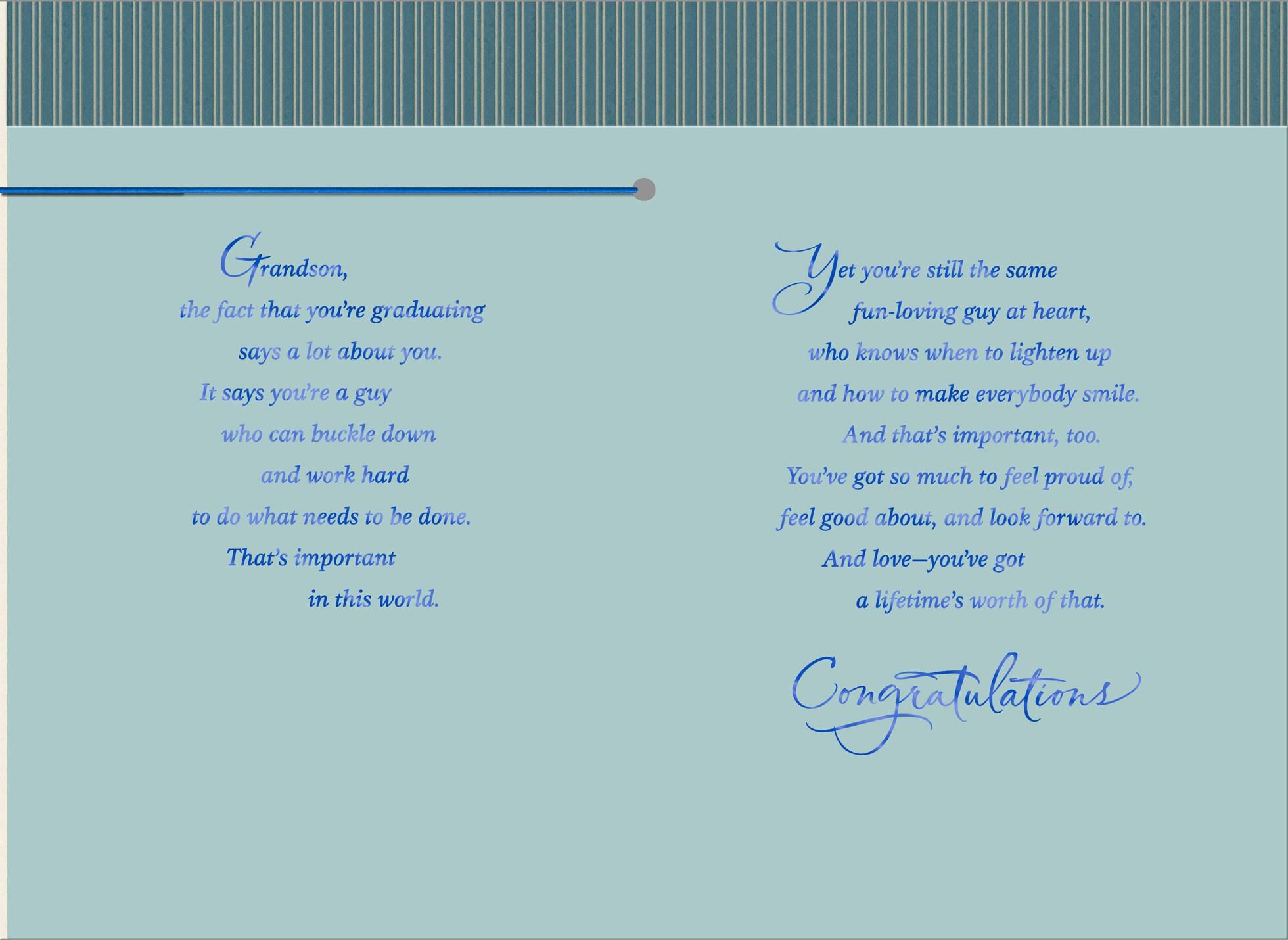 Stack of Books Graduation Card for Grandson