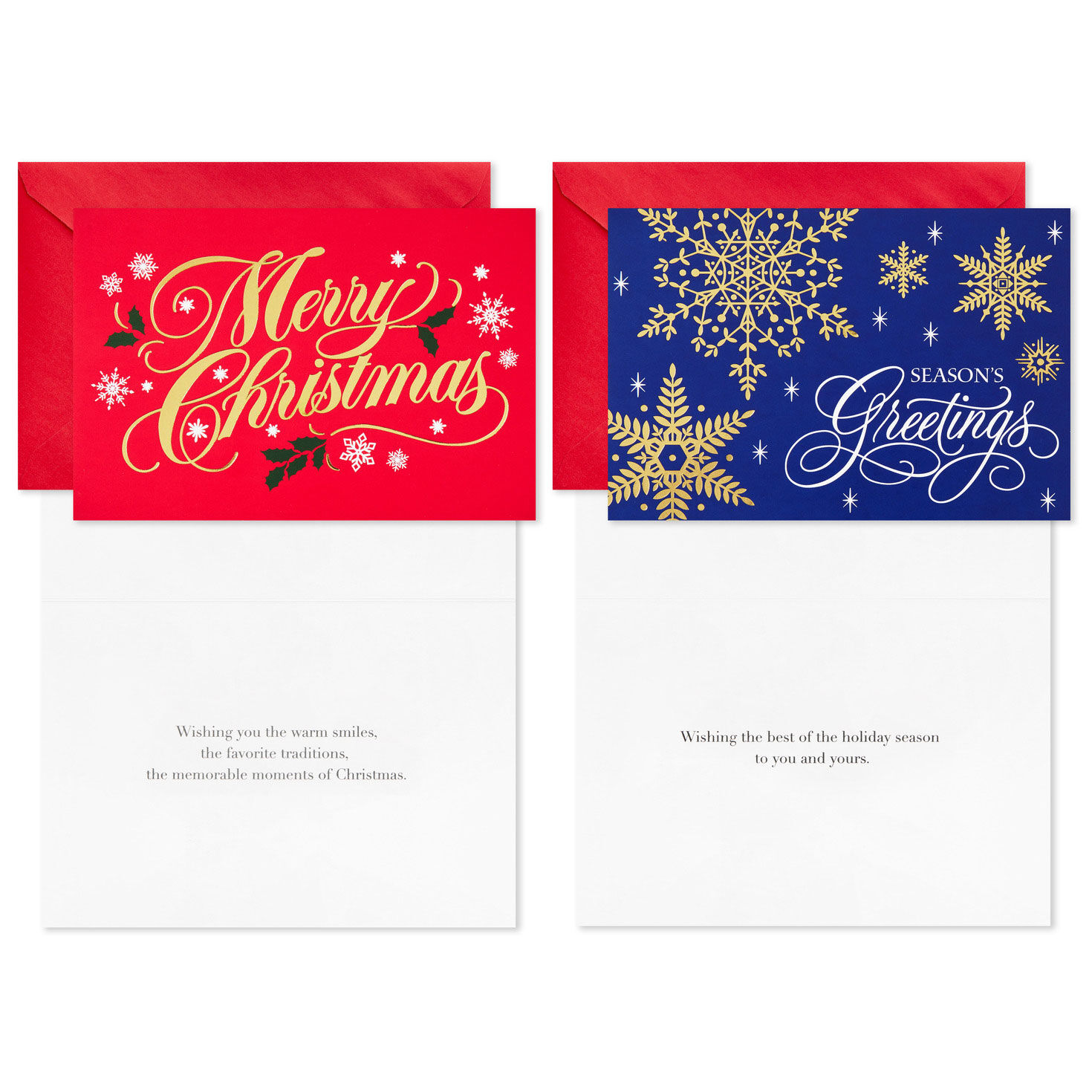 Gold Foil Classic Assorted Boxed Christmas Cards Card Front with Sentiment image number 5