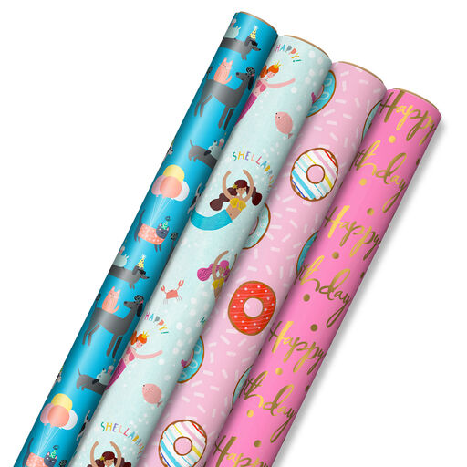 Wrapping Paper Roll 5th Birthday, Kids 5th Birthday, Mouse Childrens  Wrapping Paper, Kids Wrapping Paper, 5 Birthday, Fifth Birthday Wrap 