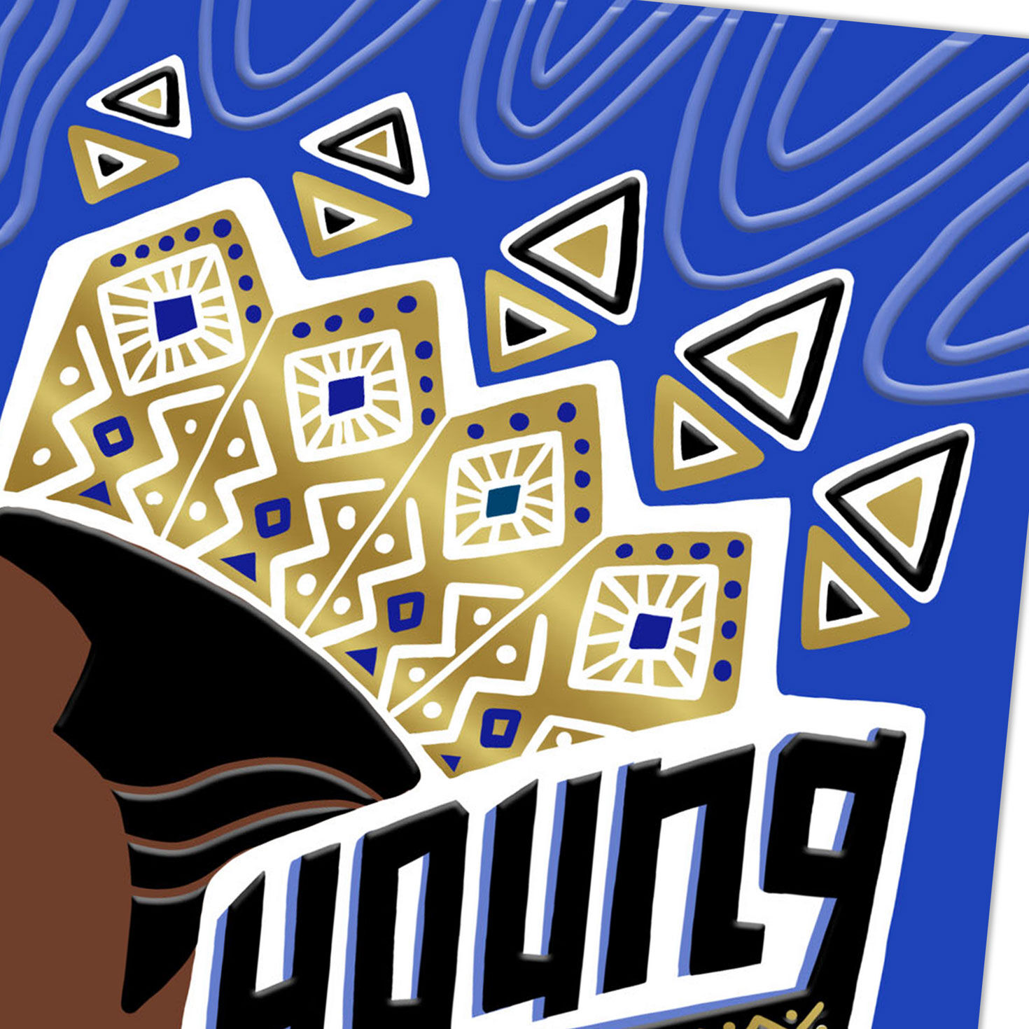 Young Man Wearing a Crown Birthday Card for Him Card Front Detail image number 4