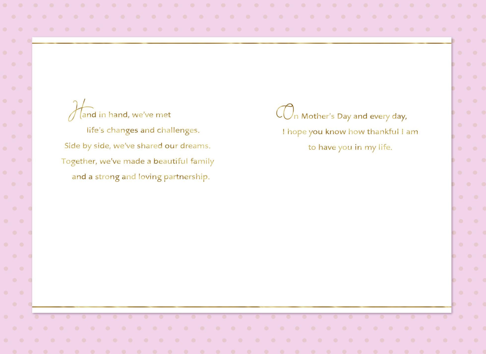 Pink Orchids Mother's Day Card for Wife