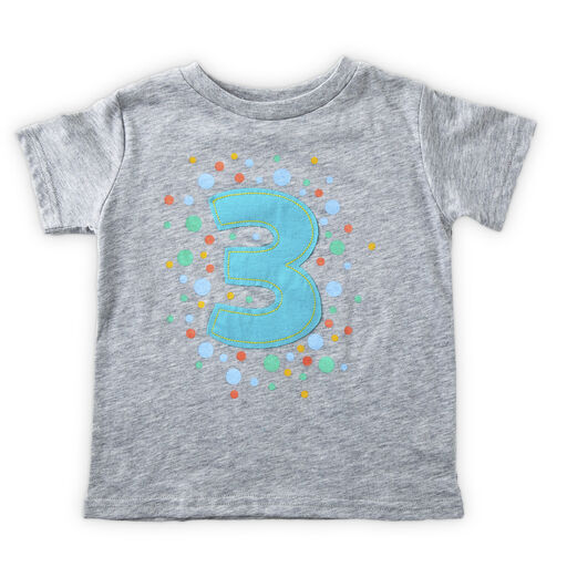 Gray Third Birthday T-Shirt, 3T, 