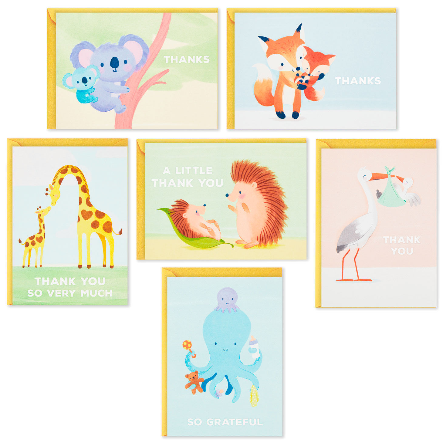 Mom and Baby Animal Assortment Blank Thank-You Notes, Pack of 48, , large image number 2