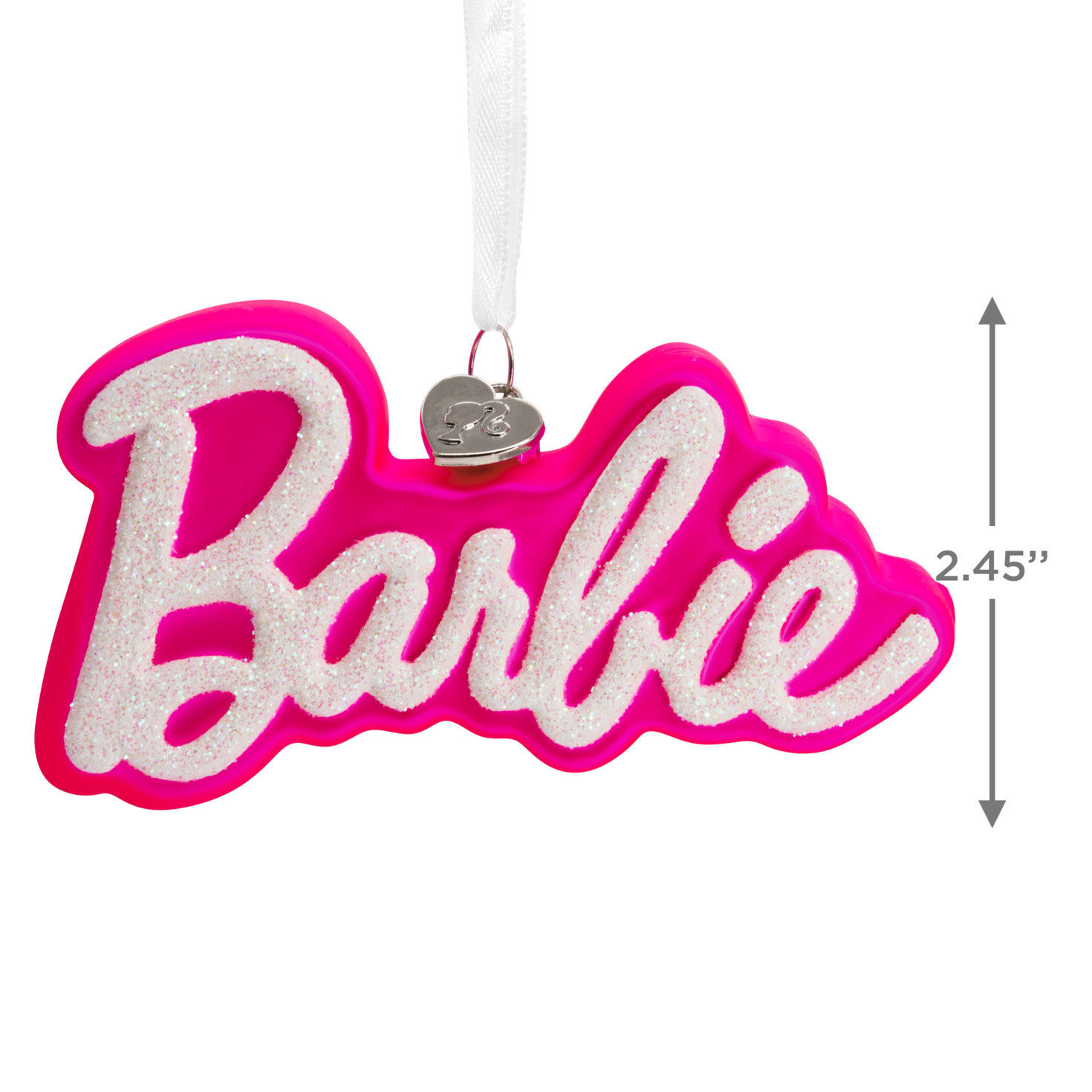 Barbie&trade; Logo Blown Glass Hallmark Ornament, , large image number 3