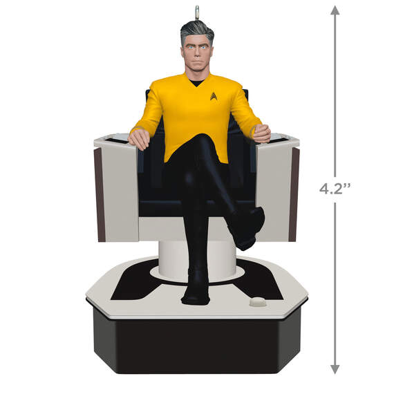 Star Trek™: Strange New Worlds Captain Christopher Pike Ornament With Sound, , large image number 3