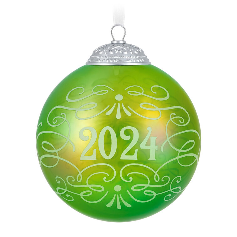 Christmas Commemorative 2024 Glass Ball Ornament