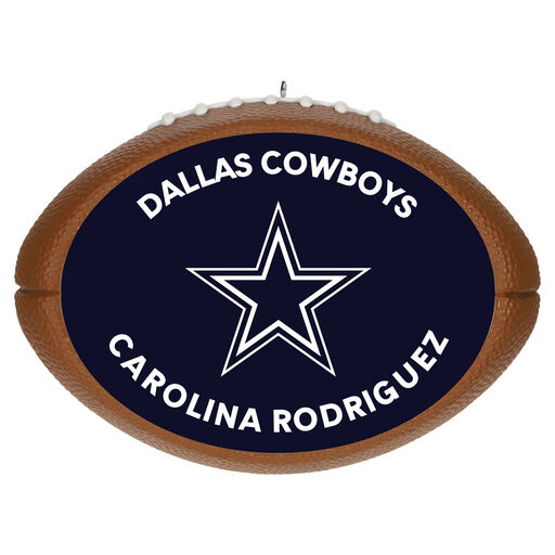 NFL Football Dallas Cowboys Text Personalized Ornament, 