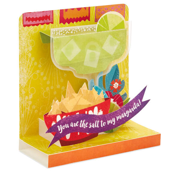 Margarita Glass and Chips Pop Up Birthday Card, , large image number 2