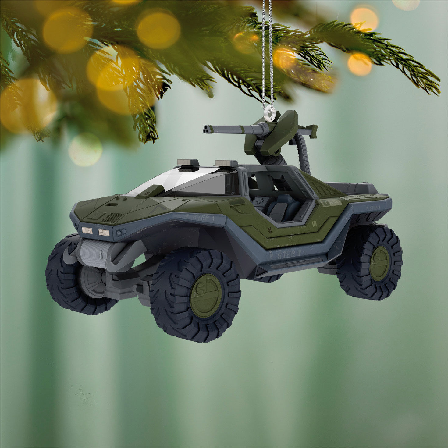 Halo Video Game Vehicle Keepsake Ornament hanging on tree image number 2