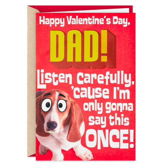 Listen Carefully, Dad Funny Pop-Up Valentine's Day Card, , large image number 1