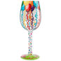 Happy Birthday Balloons and Streamers Painted Wine Glass  image number 2