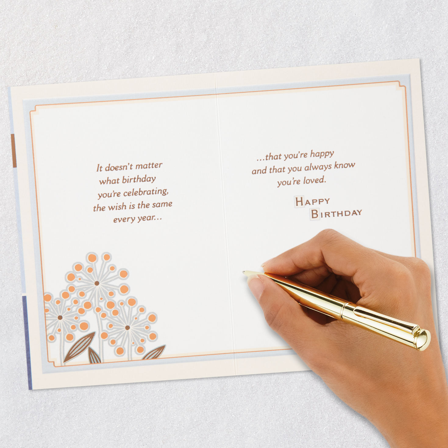 Mod Flowers on Blue Birthday Card for Son  image number 7