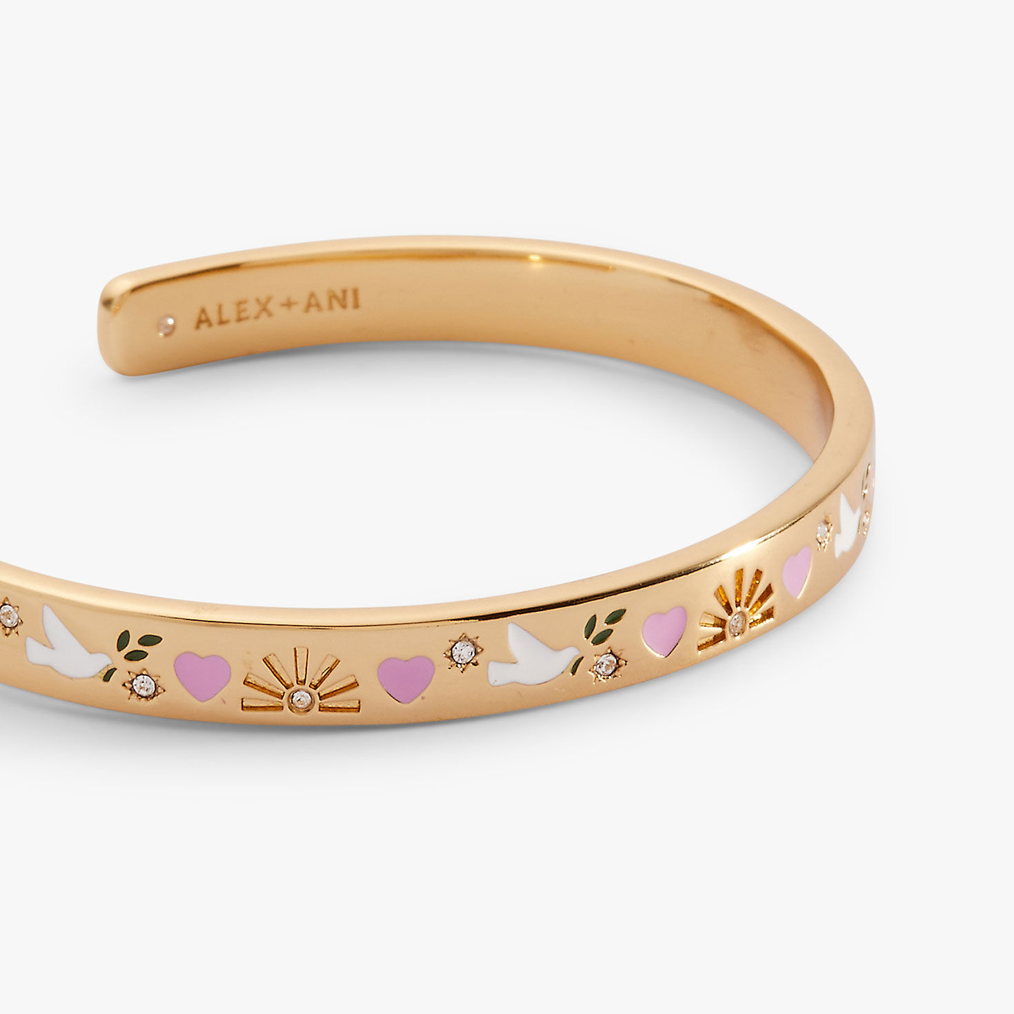 Alex And Ani 'Pray Wait and Trust' Cuff Bracelet closeup view image number 3