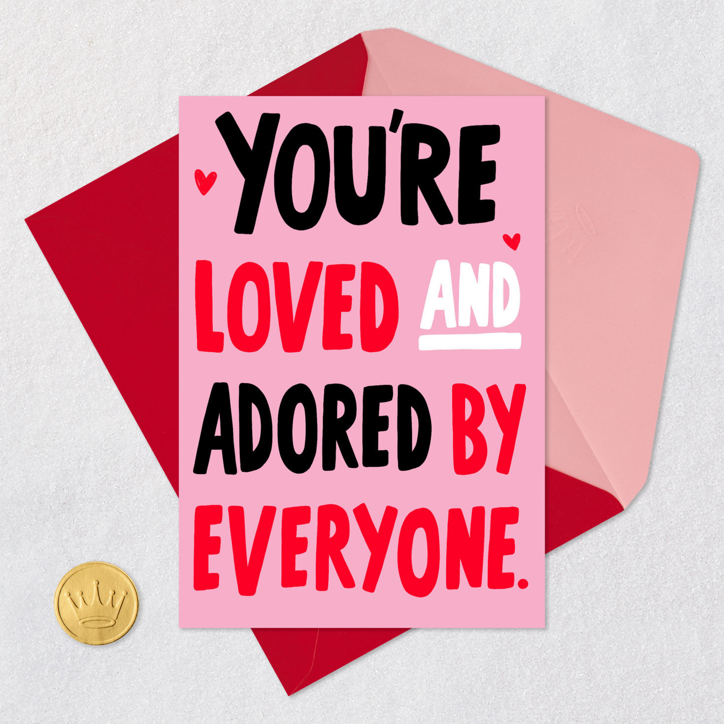 Loved and Adored Lettering Funny Valentine's Day Card  image number 5