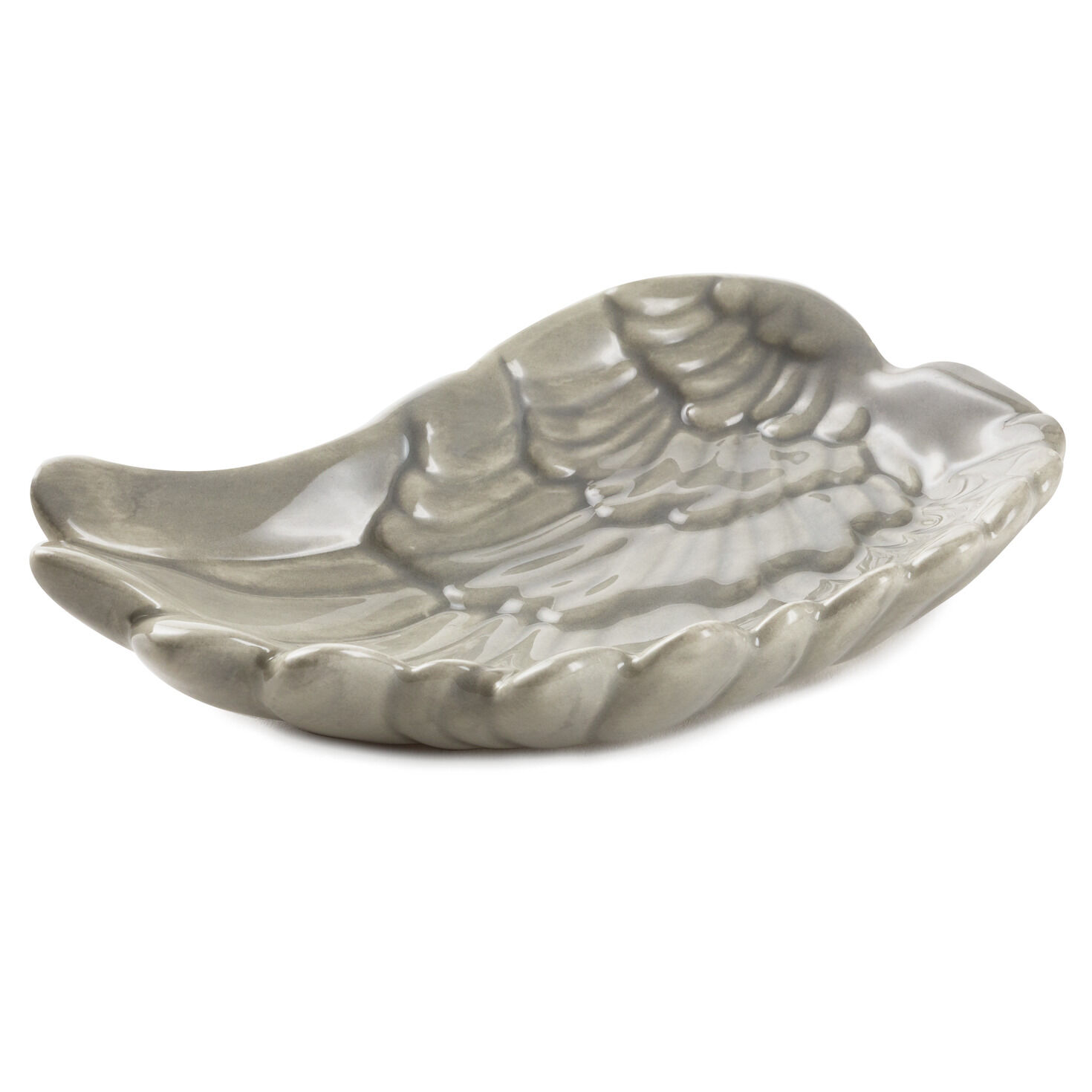 Multi colored tattered angel wings trinket dish