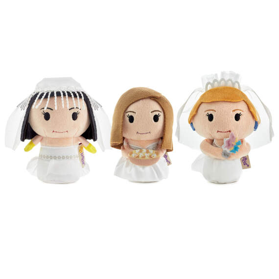 itty bittys® Friends Monica, Rachel and Phoebe in Wedding Dresses Plush, Set of 3, , large image number 1
