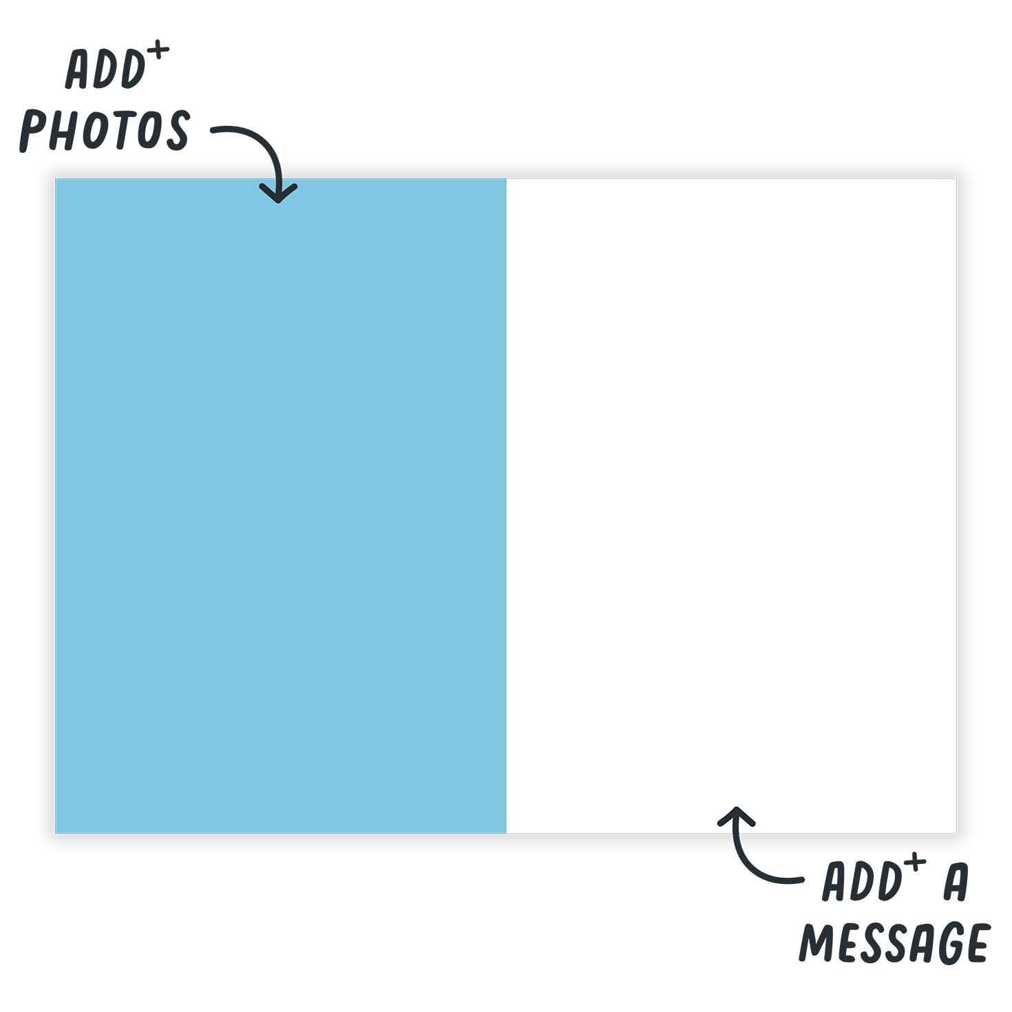 Green Fields Blue Sky and Clouds Personalized Card  image number 3