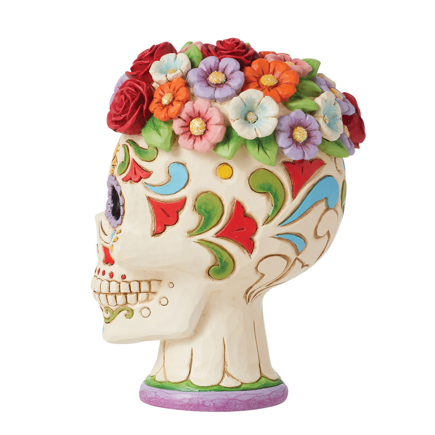 Jim Shore Day of the Dead Skull With Flowers Figurine, 5.2" for only USD 35.00 | Hallmark