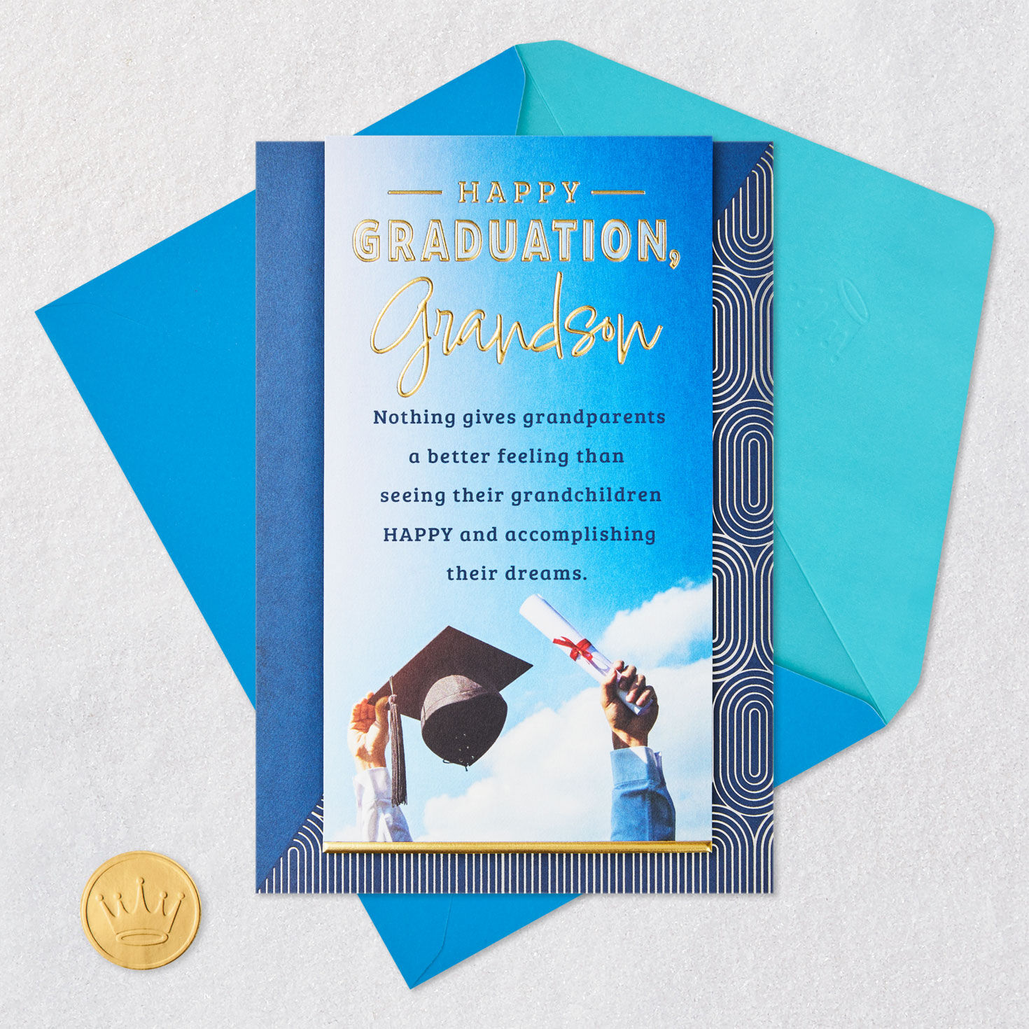 Wishing You All the Happiness Graduation Card for Grandson for only USD 5.99 | Hallmark
