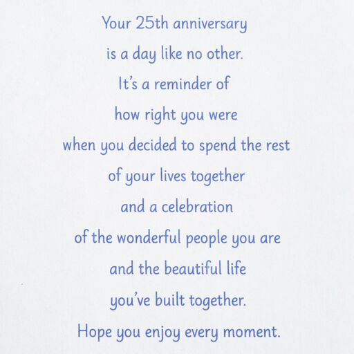 A Day Like No Other 25th Anniversary Card, 
